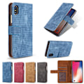 Miniatyrbilde 6 av 11: iPhone X/XS -  Elegant Fodral i Retro-look (PU-Läder) Brun
