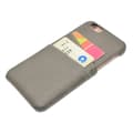 Elegant Skal med kortfack för iPhone 6/6S Silver/Grå Silver/Grå
