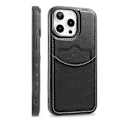 Pikkukuva 10 / 11: iPhone 15 Pro Max Leman Fodral med Kortfack - Slimmat & Stilrent Blå
