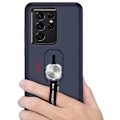 Pikkukuva 7 / 7: Samsung Galaxy S21 Ultra - Genomtänkt Skyddsskal med Hållare Röd