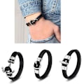 Miniatyrbillede 4 af 6: Stilsäkert Äkta Läder Rostfritt Stål Armband TYPE-A
