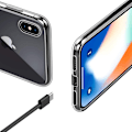 Miniatyrbilde 4 av 11: iPhone XS Max - Smart Skyddsskal i Silikon från FLOVEME Transparent/Genomskinlig