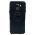 Miniatyrbilde 7 av 11: Samsung Galaxy A8 2018 - Stilsäkert Skal med Ringhållare (LEMAN) Röd