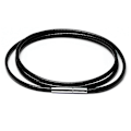 Miniatyrbillede 1 af 10: Elegant PU-Läder Halsband i slimmad design Svart