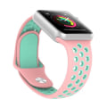 Miniatyrbild 8 av 11: Apple Watch 42/44/45/49mm - Stilrena Silikonarmband -ROYBEN ORGINAL- Svart/Röd L