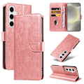 Miniatyrbillede 11 af 11: S24 Plus - Elegant Läderplånboksfodral i 6 färger Pink gold