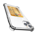Miniatyrbild 7 av 10: iPhone 11 Pro Max - Skyddande Silikonskal med Kortfack (FLOVEME) Transparent/Genomskinlig