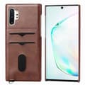Samsung Galaxy Note10+ - Stilrent Leman Skal med Kortfack Brun Brun