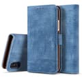 Plånboksfodral i Retrodesign från LEMAN till iPhone XS Max Blå Blå