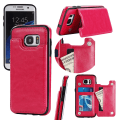 Miniatyrbillede 7 af 11: Läderskal med Plånbok/Kortfack till Samsung Galaxy S7 Edge Roséguld