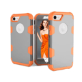 Elegant och Skyddande Hybridskal av LEMAN till iPhone 7 Grå/Orange