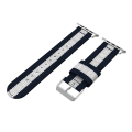 Miniatyrbillede 11 af 11: Apple Watch 4 - 40mm - Armband i Nylon & Rostfritt Stål Blå/Vit