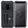 Pikkukuva 1 / 11: Samsung Galaxy S9 - Praktiskt Skal med Kortfack Svart