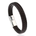 Miniatyrbild 2 av 4: Stilsäkert Bekvämt PU-Läder Unisex Armband Brun 19CM