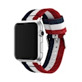 Miniatyrbillede 4 af 11: Apple Watch 4 - 40mm - Armband i Nylon & Rostfritt Stål Blå/Grön