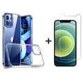 iPhone 12 - Stötdämpande Silikonskal + Skärmskydd Transparent