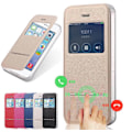 Miniatyrbillede 5 af 11: Exklusivt Smartfodral med Fönster & Svarsfunktion för iPhone 8 Svart