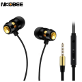Miniatyrbillede 10 af 11: NKOBEE In-ear Hörlurar med Mic In-lineControl (Original) Rosa