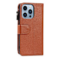 Miniatyrbillede 6 af 11: iPhone15ProMax - Fodral med Dragkedja, Flip-Fodral med Axelrem Grön