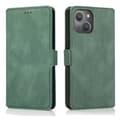 iPhone 15 Plus - Elegant Flip Wallet Skinnfodral mörkgrön