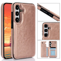 Miniatyrbilde 6 av 11: Samsung Galaxy S24 FE - Stilrent Skal med Plånbok/Kortfack Vit