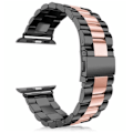 Pikkukuva 1 / 11: Apple Watch 42mm (3/2/1) - Elegant Länk i Rostfritt Stål Svart-Rosa