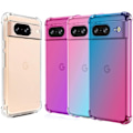 Miniatyrbilde 5 av 11: Google Pixel 8 - Flexibelt Skyddsskal i Silikon för Bättre Grepp Blå/Rosa