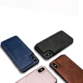Miniatyrbilde 5 av 8: iPhone XR - Stilrent Skal med Kortfack (HANMAN) Roséguld