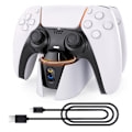 Pikkukuva 2 / 9: RGB-kontrollerladdningsstation för PlayStation 5. Snabb laddning med LED-indikator. White