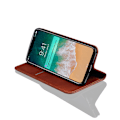 Miniatyrbild 10 av 11: LEMANS populära Plånboksfodral till iPhone X/XS Mörkbrun