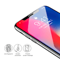Pikkukuva 11 / 11: iPhone X/XS Skärmskydd 2.5D Ram 9H 0,3mm Svart Svart