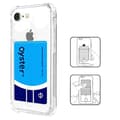 iPhone SE 2020 - Praktiskt Silikonskal med Kortfack Transparent