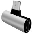 Miniatyrbild 5 av 8: 2-1 Mini Type-C Adapter Laddare Röd