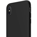 Miniatyrbild 8 av 11: iPhone XS Max - 1 Set Mattbehandlat Skyddsskal med Skärmskydd Svart