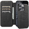 Miniatyrbild 2 av 11: iPhone 14 Pro Max Leman Fodral med MagSafe & Plånbok Ljusbrun