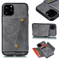 Miniatyrbild 1 av 11: iPhone 11 Pro Max - Praktiskt Retro Skal med Kortfack Grå