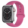 Klassisk holdbart silikonearmbånd til Apple Watch 38mm/40mm/41mm Rosaröd Large