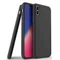 Miniatyrbild 5 av 11: iPhone XS Max - 1 Set Mattbehandlat Skyddsskal med Skärmskydd Svart