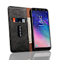 Miniatyrbild 2 av 11: LEMAN Stilrent Plånboksfodral för Samsung Galaxy A6 Plus Svart