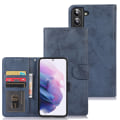 Pikkukuva 1 / 11: Stilsäkert Dubbelfunktion Plånboksfodral - Samsung Galaxy S23 Marinblå