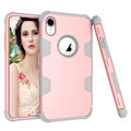 Pikkukuva 7 / 11: Skyddande Hybridskal från LEMAN till iPhone XR Rosa/Svart Rosa/Svart