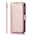 Miniatyrbilde 10 av 11: iPhone 15 Plånboksfodral med dragkedja - Praktiskt Flip-fodral Pink gold