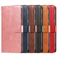 Pikkukuva 2 / 11: S24 Ultra - Elegant Läderplånboksfodral i 6 färger Pink gold