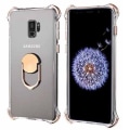 Pikkukuva 5 / 11: Samsung Galaxy S9 - Skyddande Silikonskal med Ringhållare Röd