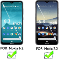 Miniatyrbild 8 av 11: Nokia 6.2 2-PACK Skärmskydd 2.5D 9H 0,3mm HD-Clear Svart Svart