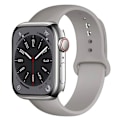 Miniatyrbillede 1 af 11: Klassisk holdbart silikonearmbånd til Apple Watch 38mm/40mm/41mm Grå M