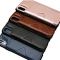 Miniatyrbillede 2 af 8: Praktiskt Skyddsskal med Kortfack - iPhone XR Brun