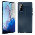 Pikkukuva 10 / 11: Stilsäkert Litchi-Läder Design Skal - Samsung Galaxy S20 Plus Mörkblå