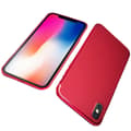 Mattbehandlat Silikonskal till iPhone XS Max Röd