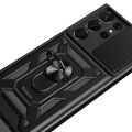 Miniatyrbilde 10 av 11: Samsung Galaxy S23 Ultra - Stilsäkert Skyddsskal Ringhållare Svart
